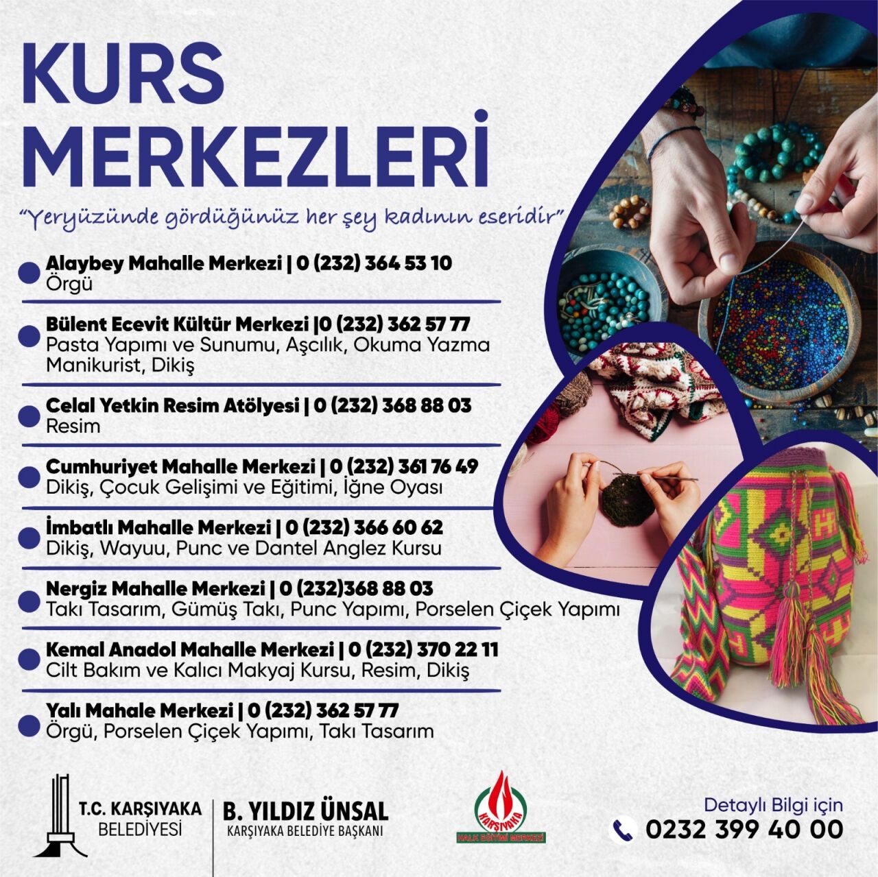 Karşıyaka'da mahalle merkezi kursları için kayıtlar başladı