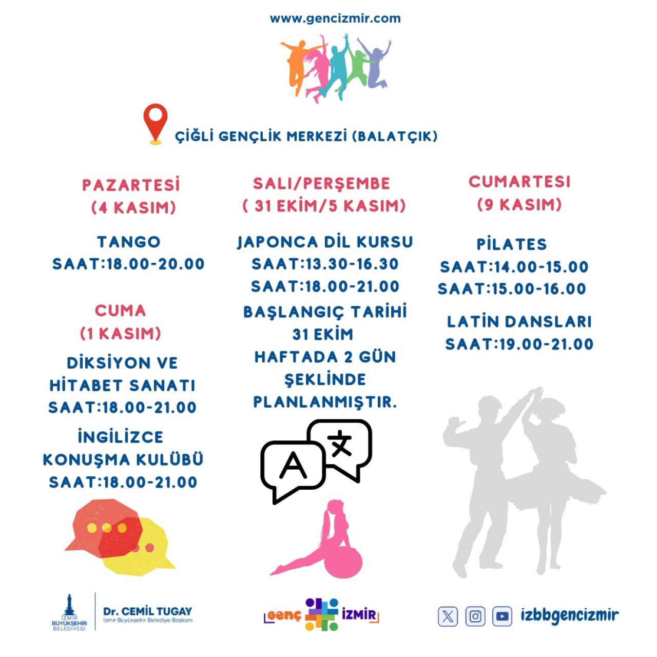 İzmirli gençler için yeni sezon kursları başladı!