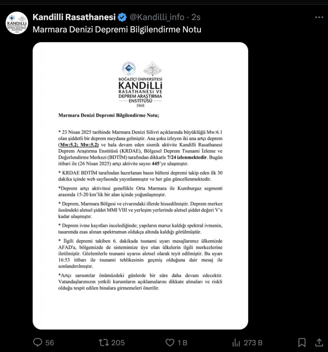 455 Artçı sarsıntı: Depremler devam edecek mi? Kandilli Rasathanesi açıkladı