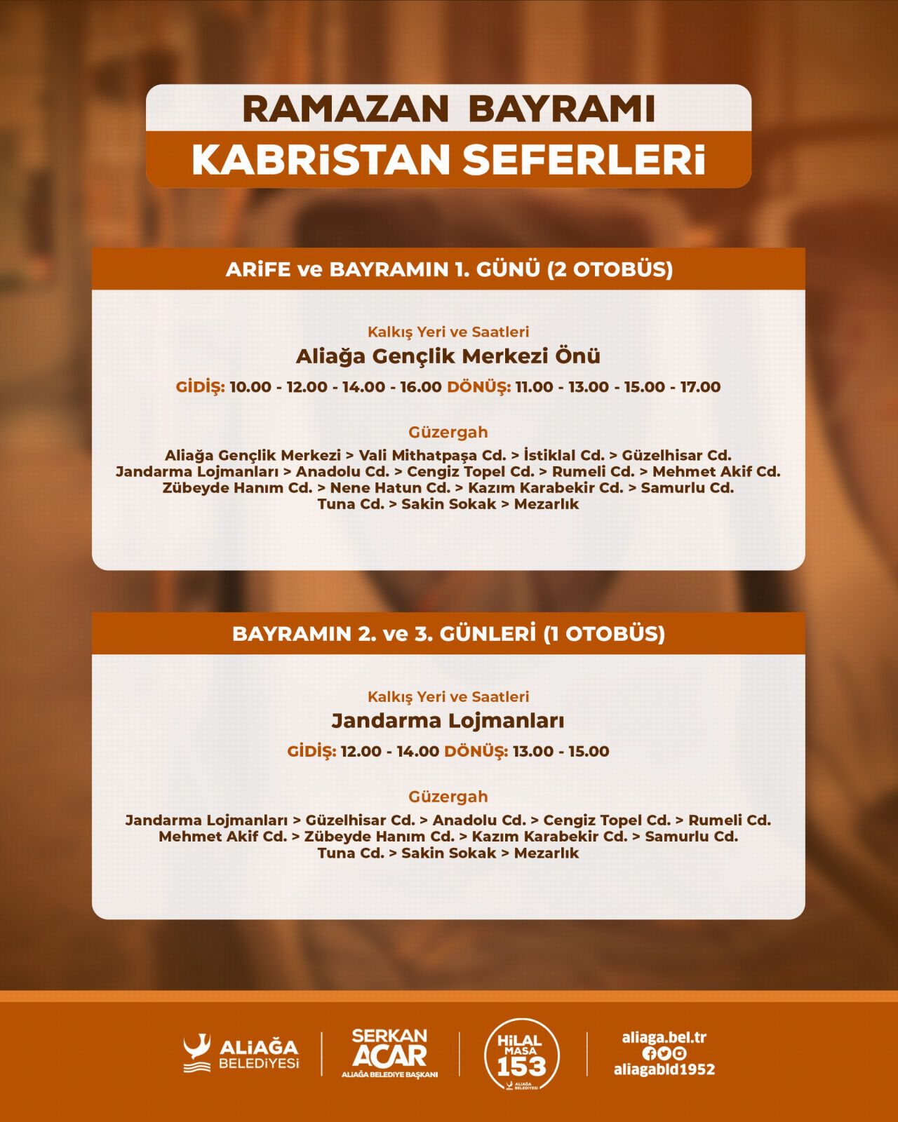 Bayram ziyaretleri kolaylaşıyor: Kabristan için ücretsiz ulaşım