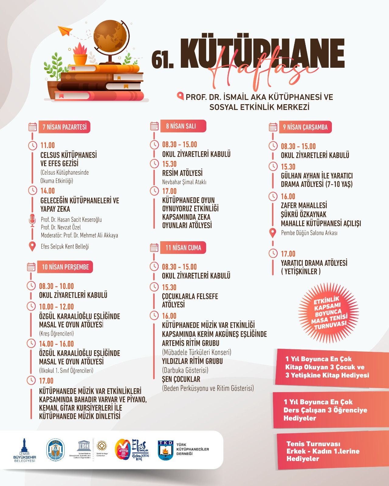 Efes Selçuk, Kütüphane Haftası'nı renkli etkinliklerle kutlayacak