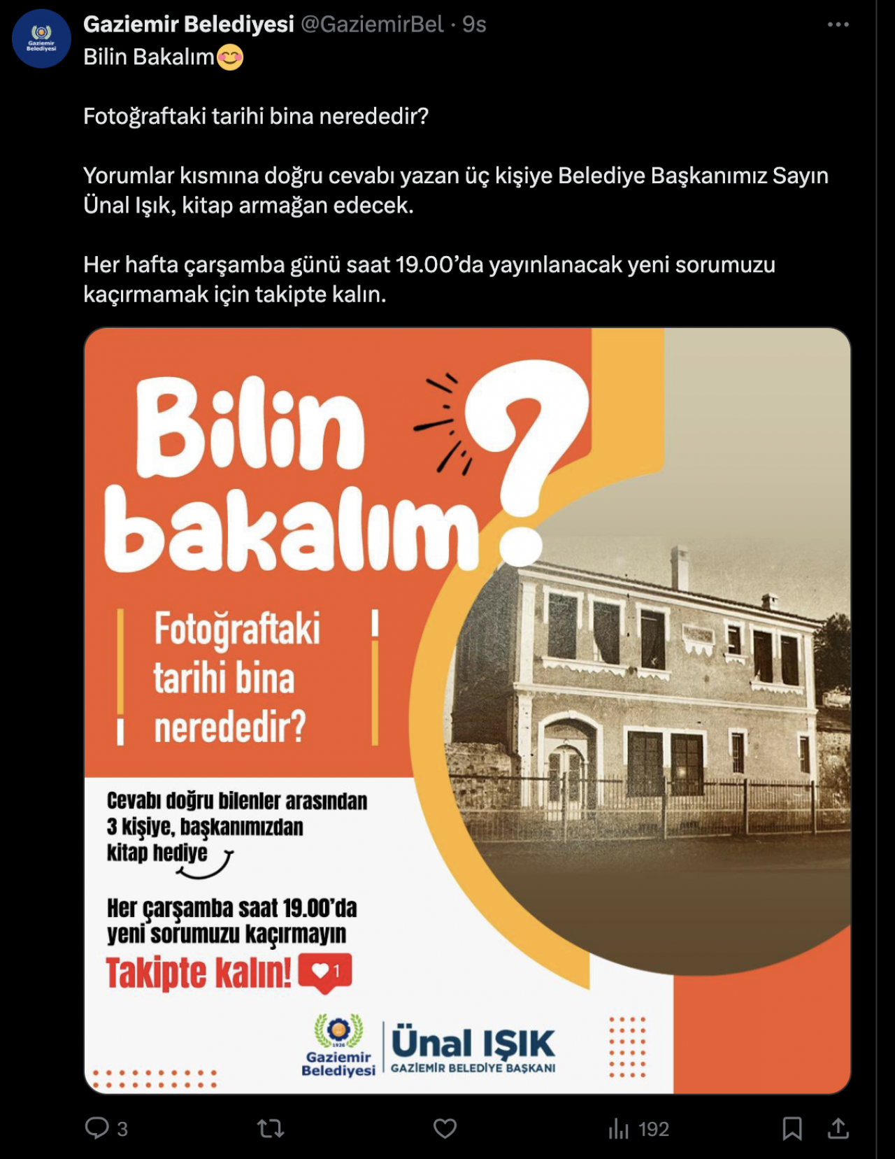 Fotoğraftaki tarihi bina nerede? İzmir'de belediye duyurdu, doğru cevap verene...