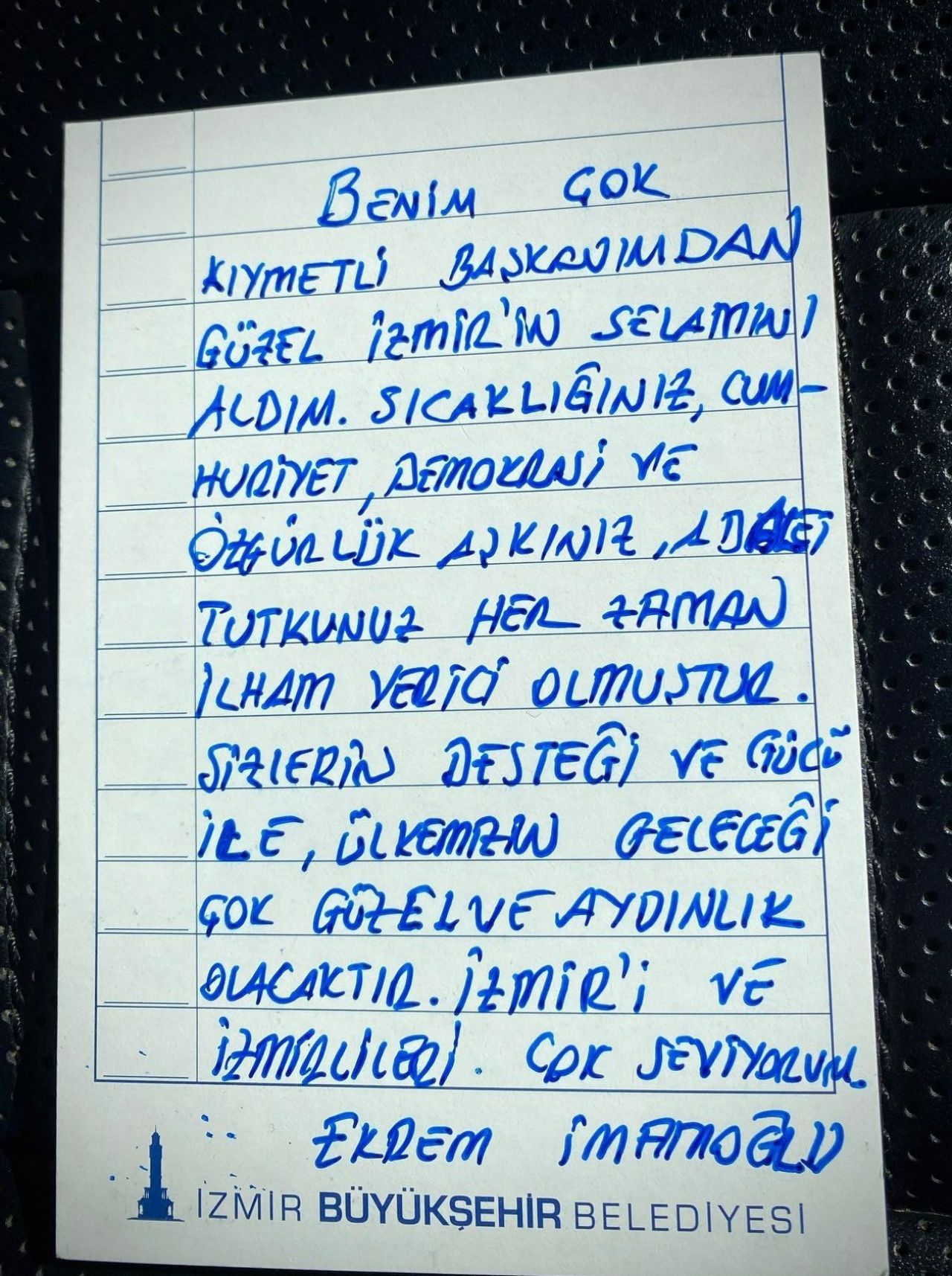 İmamoğlu'ndan İzmirlilere mesaj: Başkan Tugay paylaştı