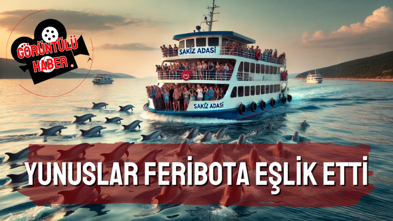 Yunuslar, Sakız Adası’ndan dönen feribota eşlik etti!