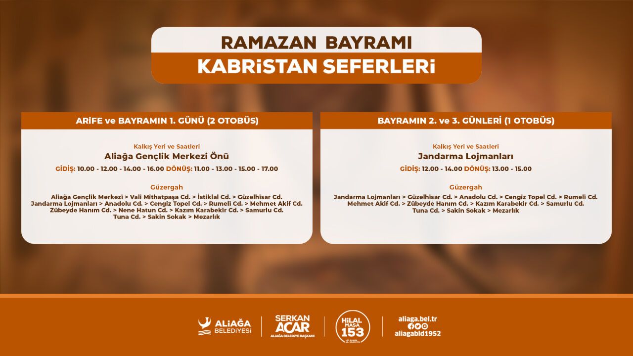 Bayram ziyaretleri kolaylaşıyor: Kabristan için ücretsiz ulaşım