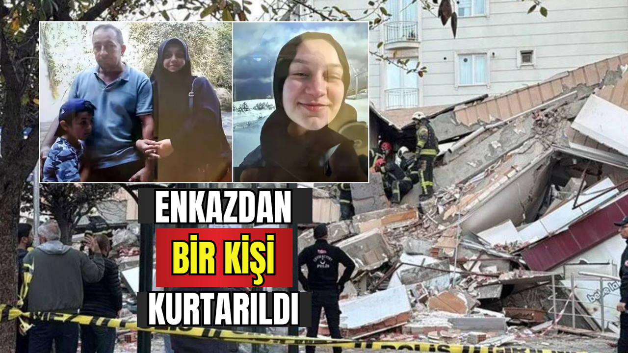 Gebze’de çöken 7 katlı binadan mucize! Bir kişi sağ olarak çıkarıldı