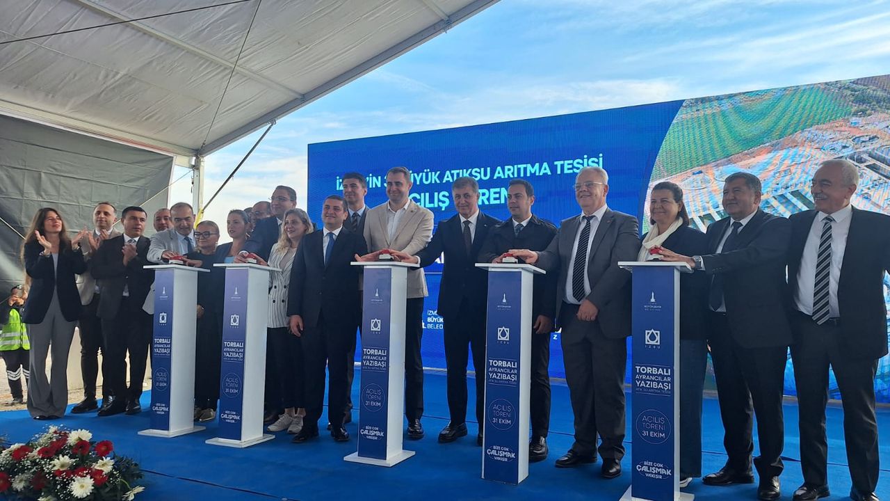 İzmir’in üçüncü büyük atık su arıtma tesisi hizmete açıldı: 'Türkiye'de açık ara birinci sıradayız'