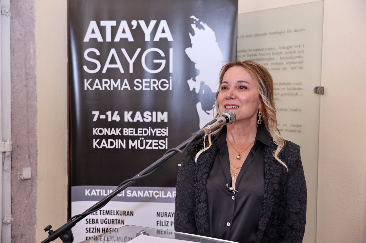 Konak'ta kadın sanatçılardan Ata'ya Saygı sergisi