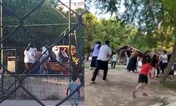 Parkta şoke eden anlar: Anneler çocuk kavgası yüzünden birbirine girdi