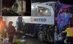 Metro firmasına ait otobüsle tır çarpıştı: Çok sayıda yaralı var