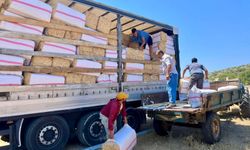 Urla'da yangın mağdurlarına tonlarca destek
