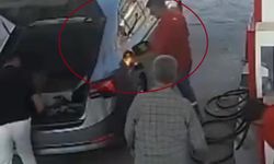 Benzinlikte korku dolu dakikalar: Bir kıvılcım yetti!
