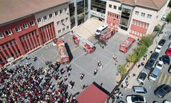 Okul kantininde yangın! Öğrenciler tahliye ediliyor