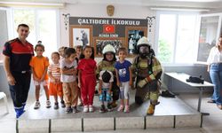 Ateş savaşçıları çocuklarla buluştu