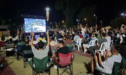 Konak’ta basketbol coşkusu dev ekranlarda