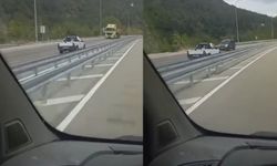 Trafikte pes dedirten olay! Kamyonet ters şeritten kilometrelerce ilerledi