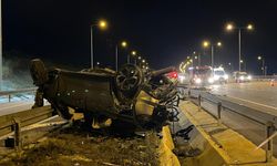Otoyol'da korkunç kaza: Araçlar birbirine girdi