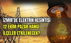 12 Ekim Pazar günü İzmir'de hangi ilçelerde elektrik kesintisi yaşanacak?