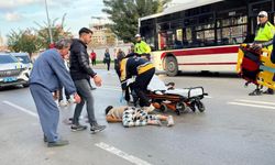 Otobüsün çarptığı kadın ağır yaralandı: İşte o feci kaza anı