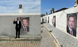 'Bağlılığımın simgesi' dedi, evini Cumhurbaşkanı Erdoğan'ın afişleriyle kapladı!