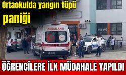 Ortaokulda yangın tüpü paniği: Öğrencilere ilk müdahale yapıldı