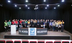 Aliağa'da yangın kahramanlarına protokolden teşekkür