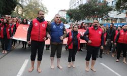 'Çıplak ayak' eylemine Büyükşehir'den tutanak geldi!