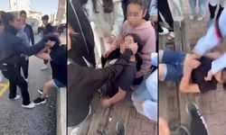 Görüntüler dehşete düşürdü: 11 kişi 1 kız öğrenciyi darp etti