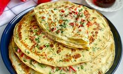 Evde kolay ve lezzetli sebzeli krep tarifi