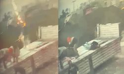 Dehşet saniye saniye kaydedildi! Yıldırım işçiyi böyle vurdu
