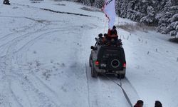 Ilgaz Dağı’nda kar keyfi: Kar tadını böyle çıkardılar