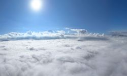 Sis altında kalan şehir drone ile böyle görünüyor!