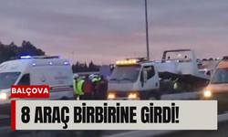 İzmir Balçova'da feci kaza! 8 araç peş peşe çarpıştı