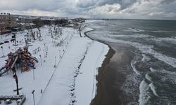 Kar ve Karadeniz aynı karede: Gören dönüp bir daha baktı