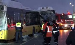 Başakşehir'de zincirleme otobüs kazası! 3 İETT aracı birbirine girdi