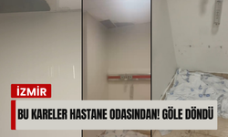 DEÜ Hastanesi’nde yağış sonrası endişelendiren görüntüler!