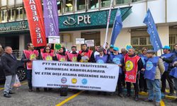 PTT önünde liyakat tepkisi: 'Etik dışı atamalara hayır'