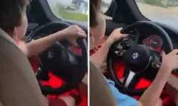 Bolu'da tepki çeken görüntüler! Direksiyonu küçük çocuğa verdiler, ceza yağdı