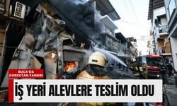 Buca’da korkutan yangın: İş yeri alevlere teslim oldu