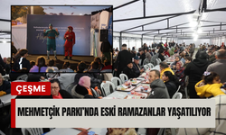 Çeşme’de ilk iftar sofrası Mehmetçik Parkı’nda kuruldu