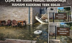 Çeşme’nin tarihi Pargalı İbrahim Paşa Hamamı kaderine terk edildi