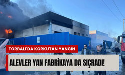 İzmir'de fabrika yangını! Alevler bir anda büyüdü, etrafı duman kapladı