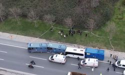 Başakşehir’de zincirleme kaza: 4 cezaevi aracı birbirine girdi