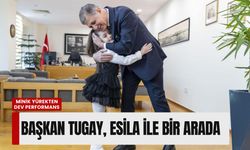 Minik yürekten dev performans: Başkan Tugay, Esila ile bir arada