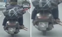 İstanbul'da skandal görüntü: Etleri motosiklette taşıdı