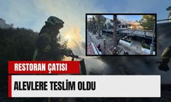 Karşıyaka'da restoran çatısı alevlere teslim oldu