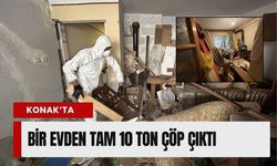 Konak’ta çöp ev boşaltıldı mahalle nefes aldı
