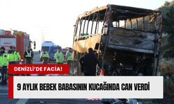 Denizli'de bariyerlere çarpan yolcu otobüsü yandı! Çok sayıda ölü ve yaralı var
