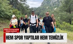 İzmir İtfaiyesi’nden örnek hareket: Hem spor yaptılar hem temizlik