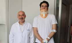 Boyun tümörü ameliyatı sonrası doğum gününü kutladı